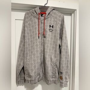 Under Armour Limited Edition Light Gray/Tan Oriental Patterned Hoodie
